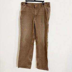 Carhartt Men's workwear original fit canvas Pants in Brown